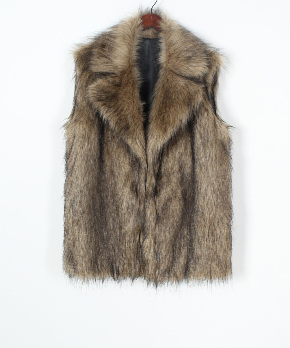 Fur Suit Collar Vest