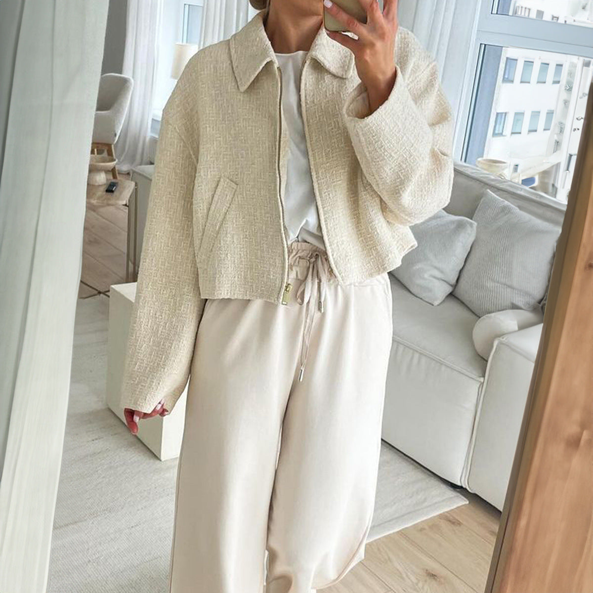 Elegante, vielseitige, einfarbige Jacke für Damen