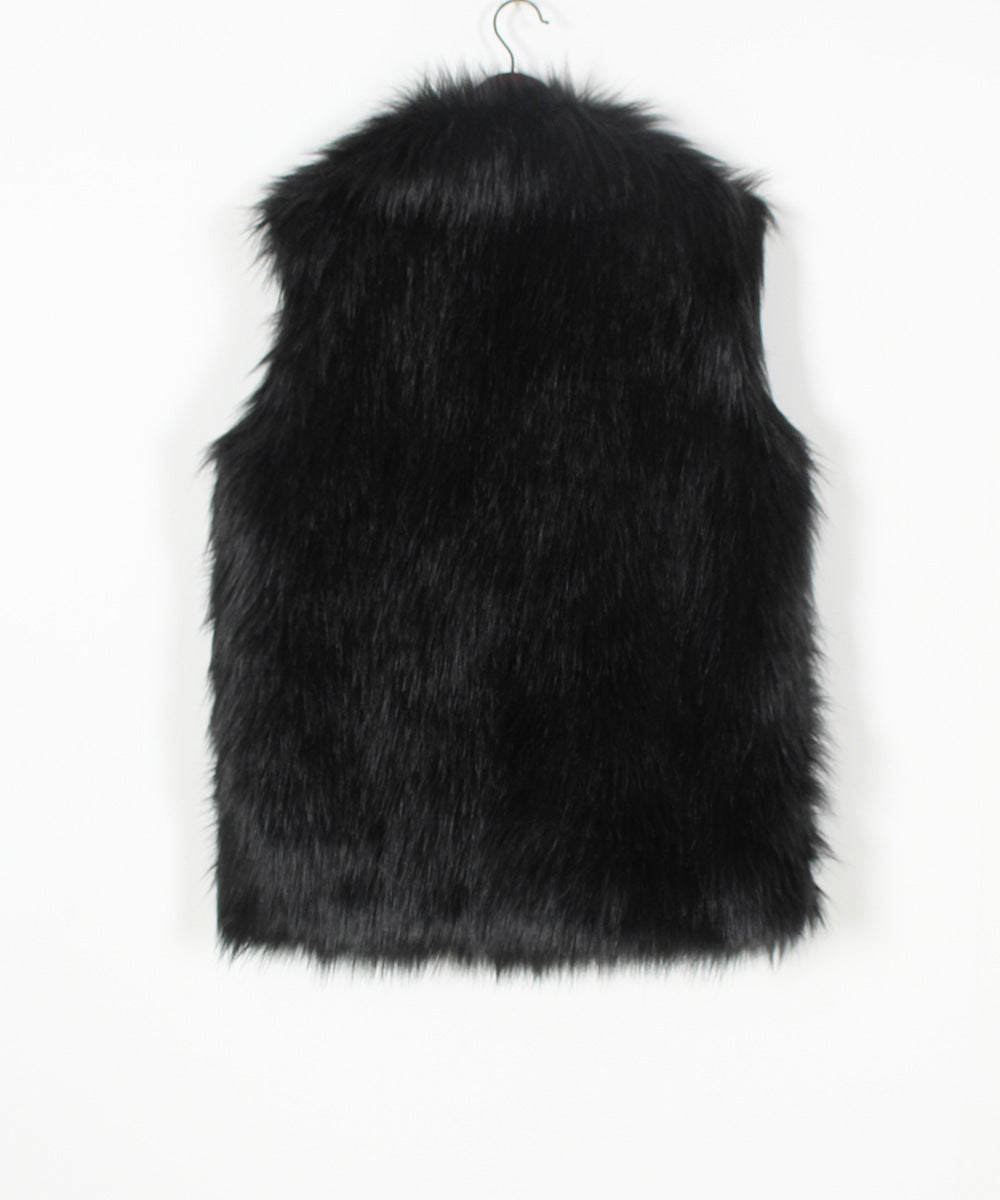 Fur Suit Collar Vest