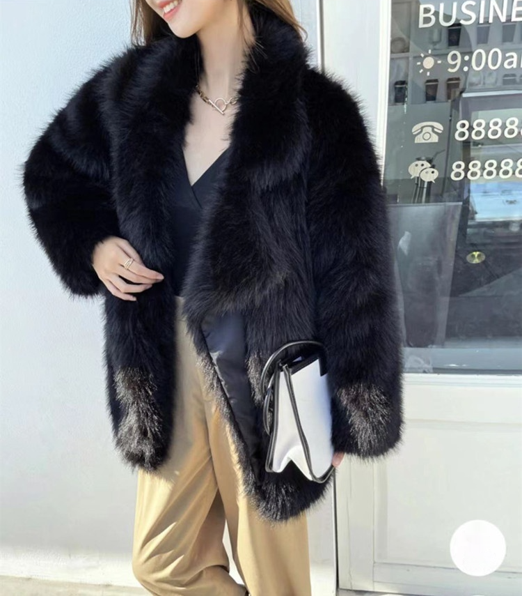 Loose Comfortable Suit Large Lapel Wool Coat