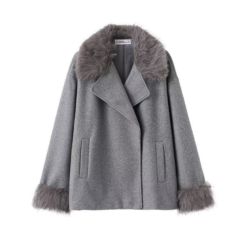 Women’s Hooded Belted Wool Cape Coat – Chic & Stylish