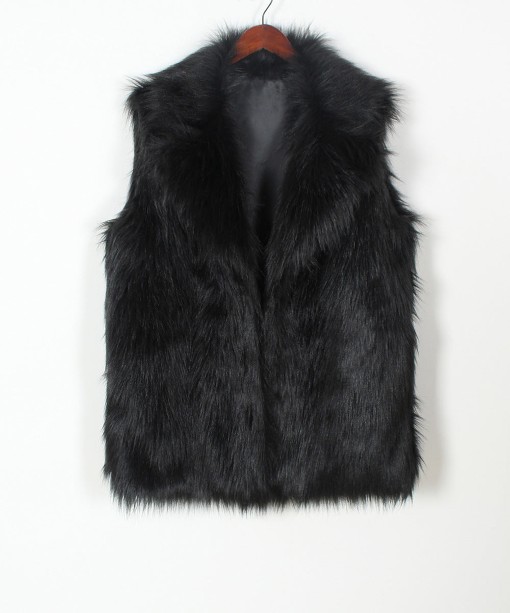 Fur Suit Collar Vest