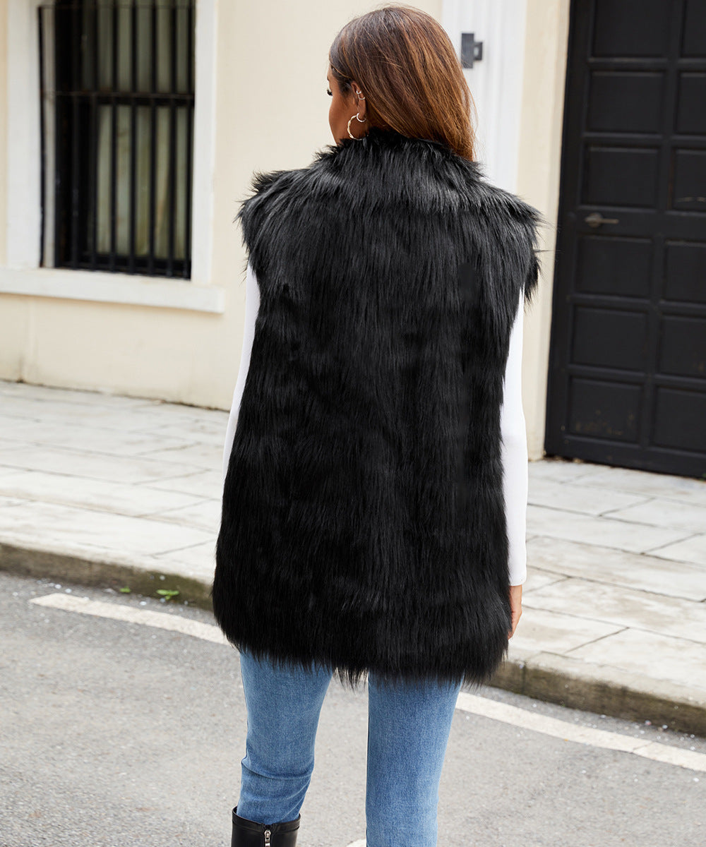 Fur Suit Collar Vest