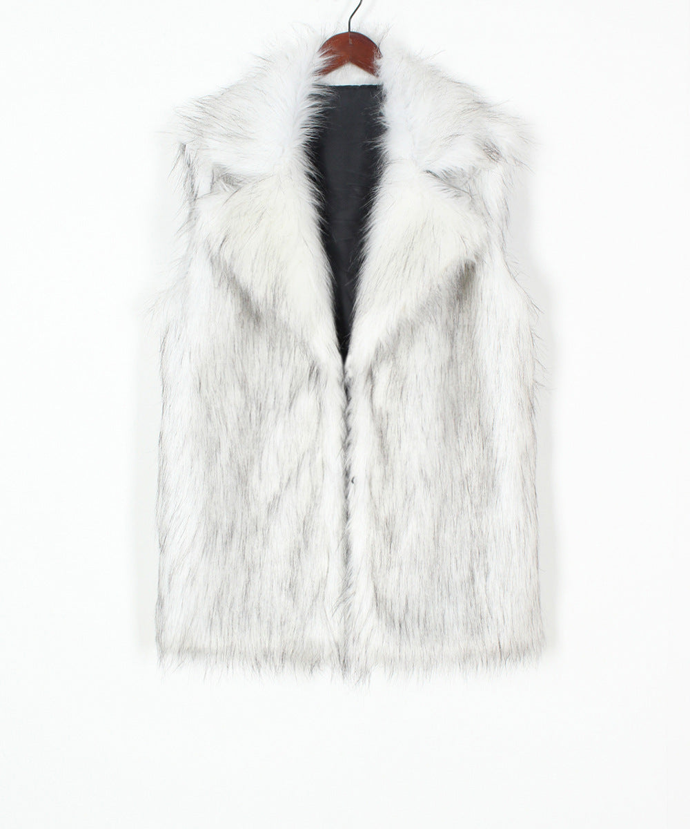 Fur Suit Collar Vest