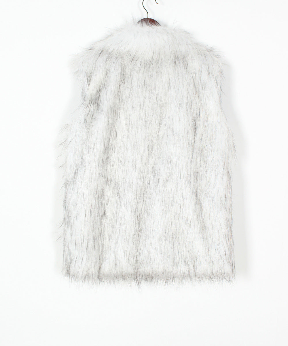 Fur Suit Collar Vest