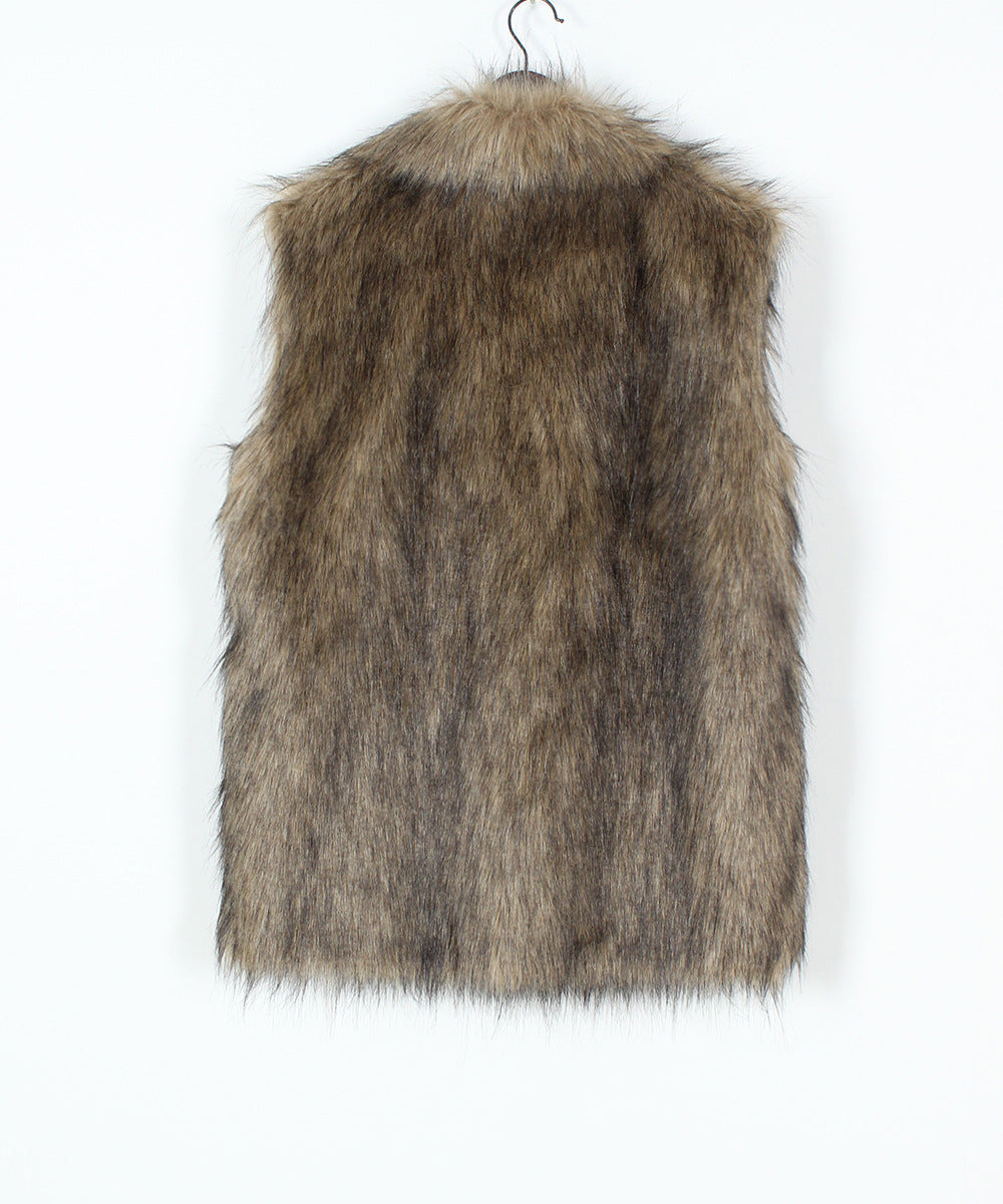 Fur Suit Collar Vest